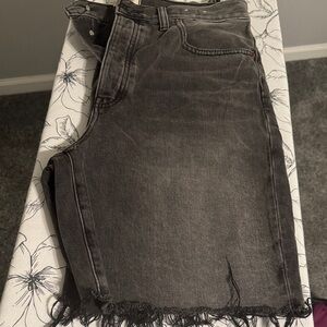 Madewell High-Rise Long Denim Shorts